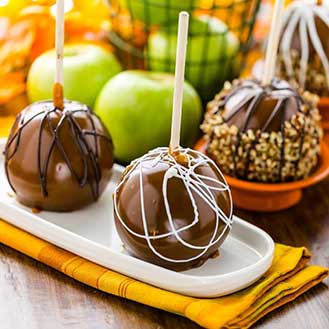 Chocolate Dipped Halloween Apples Recipe