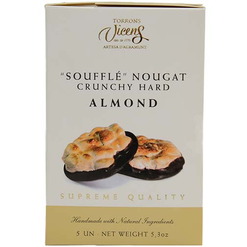 Almond Souffle Turron - Crunchy Hard Chocolate and Almond Nougat Photo [1]