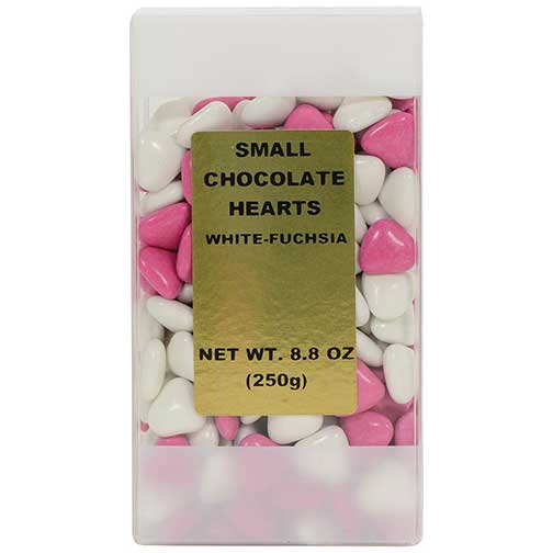 Small Chocolate Hearts - White and Fuchsia Photo [1]