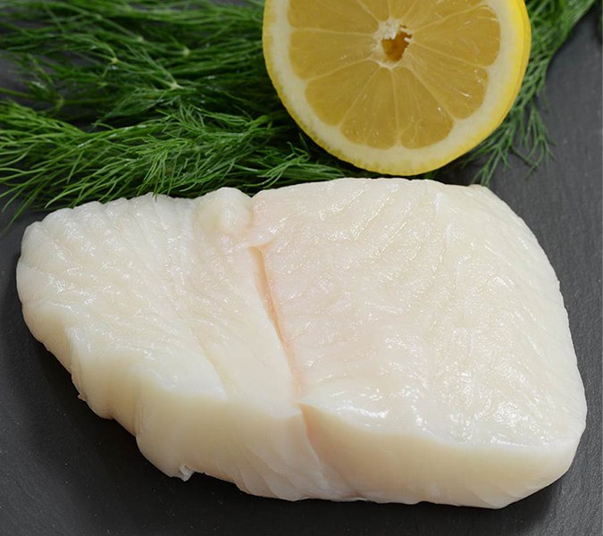 An example of serving Halibut fish, photo by Gourmet Food Store
