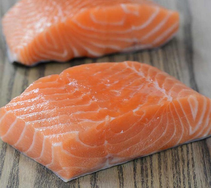 A piece of Atlantic Salmon fillet, photo by Gourmet Food Store