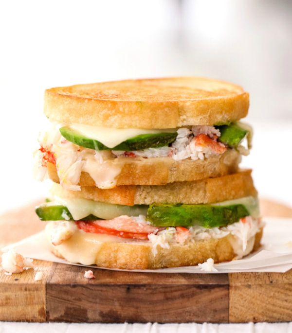 crab and avocado grilled cheese