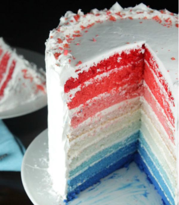Ombre Independence Day Cake