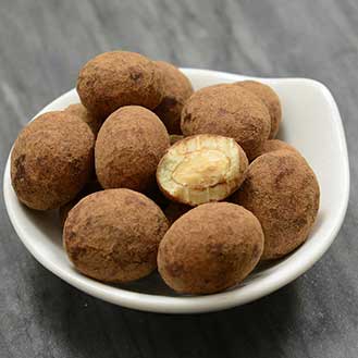 Toasted Marcona Almonds Covered in White Chocolate and Cocoa Powder Photo [3]