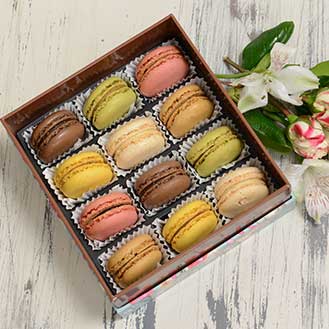 French Almond Macarons Assortment - Blue Box Photo [3]