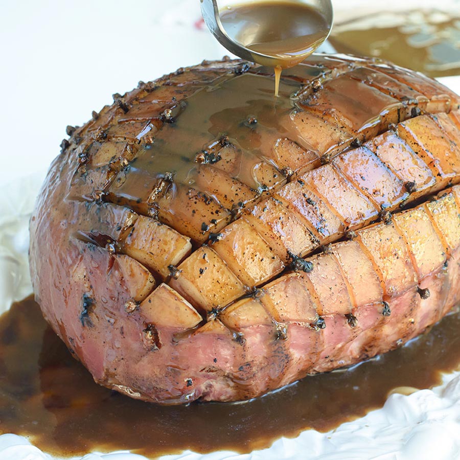 Red Wine & Peach Glazed Ham - Nordic Ware