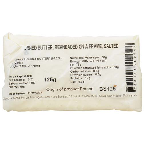 Bordier Churned Butter in a Bar, Salted Gourmet Food Store
