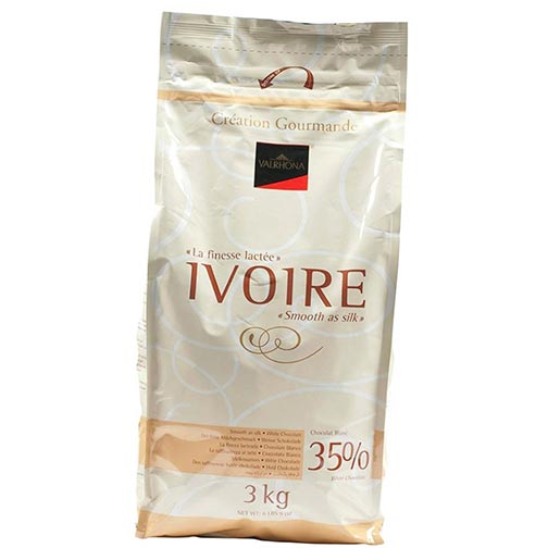 VALRHONA Ivoire ホワイトチョコレート 1k×2袋 White Baking Chocolate Ivoire| Chocolate Valrhona Ivoire 35