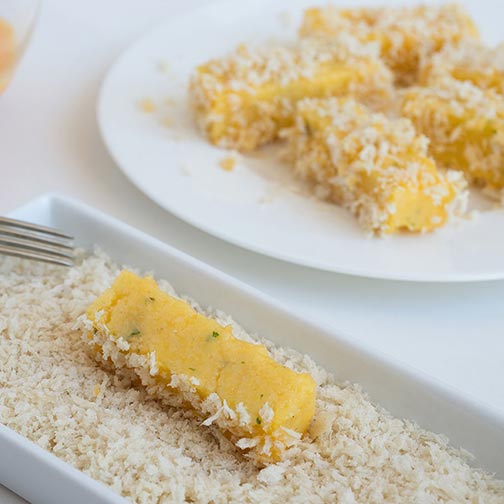 Polenta Fingers With Gorgonzola Cream Cheese Dip Recipe Photo [4]