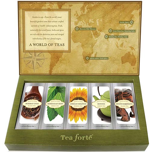 Tea Forte World Of Teas Sampler Loose Leaf Tea Single Steeps Photo [2]