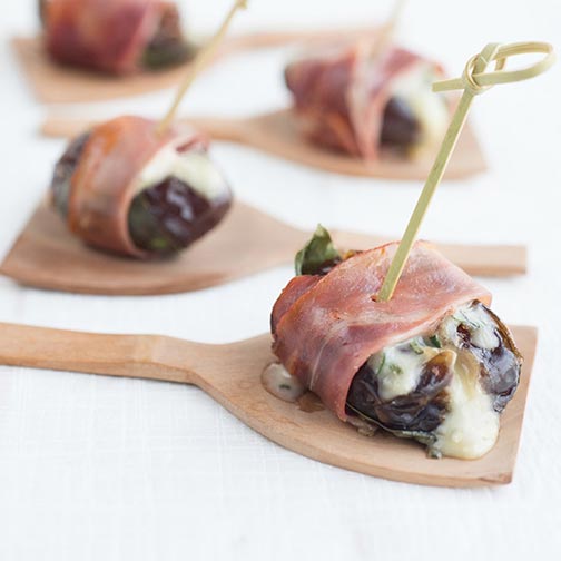 Grilled Chevre-Stuffed Dates Wrapped in Serrano Ham Recipe Photo [2]
