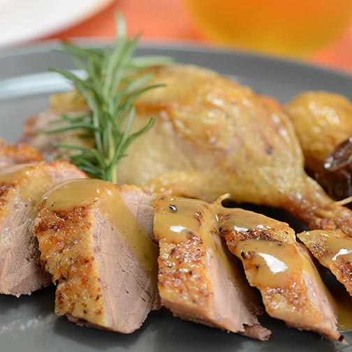 Roast Duck with New Potatoes and Peppercorn Sauce Recipe Photo [2]