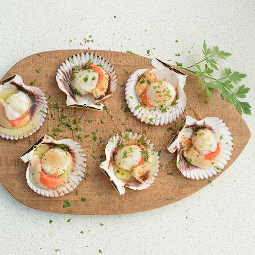 Grilled Squid, Shrimp and Oysters With Orange Paprika Dressing Recipe Photo [4]