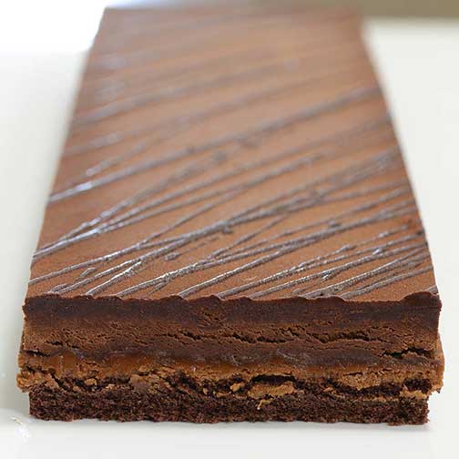 Crunchy Chocolate Hazelnut Strip Cake - Frozen Photo [3]