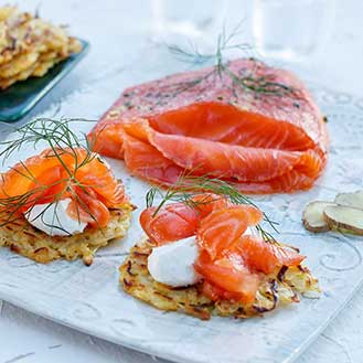 Honey Cured Salmon and Potato Rosti Recipe