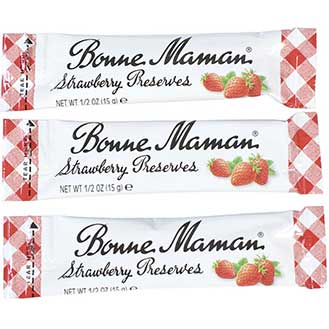 Bonne Maman Strawberry Preserves - Portion Sticks