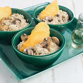 Mushroom Truffle Risotto And Parmigiano Crackers Recipe 