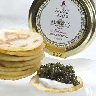Osetra Karat Amber Caviar Gift Set - Gourmet Food Store