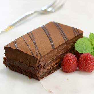 Crunchy Chocolate Hazelnut Strip Cake - Frozen