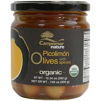 Spanish Picolimon Olives with Spices - Organic