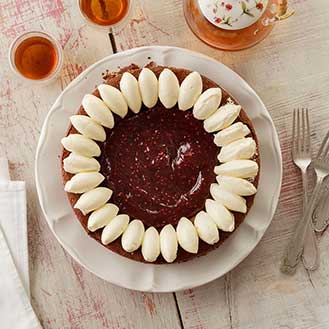 Chocolate Marquise Cake with Raspberry Jam Recipe