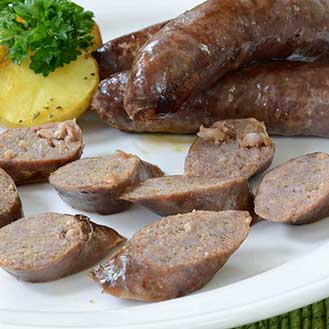 Elk Sausage with Apple and Pear and Port Wine