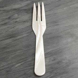 Fancy Hand Carved Mother of Pearl Caviar Serving Fork