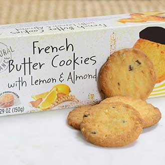French Butter Cookies with Lemon and Almond