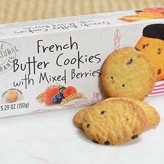 French Butter Cookies with Mixed Berries