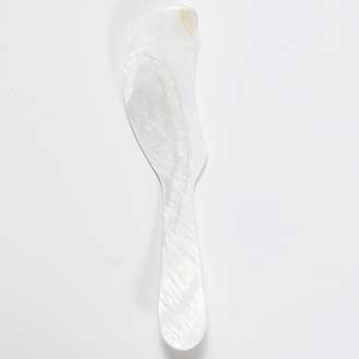 Fancy Hand Carved Mother of Pearl Caviar Serving Knife - 4.5 inches