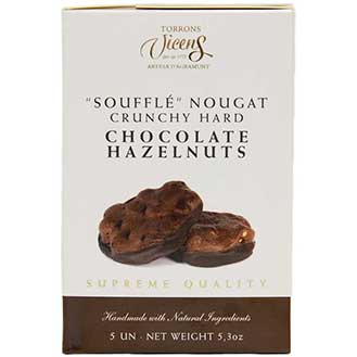 Hazelnut Souffle Turron - Crunchy Hard Chocolate and Hazelnut Nougat