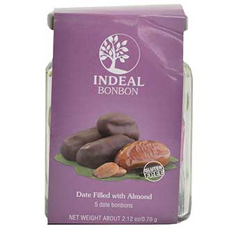 Chocolate Covered Dates Filled with Almonds