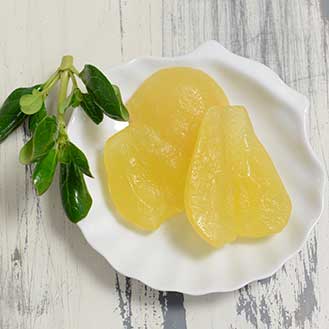 Candied Pear Slices, Glazed
