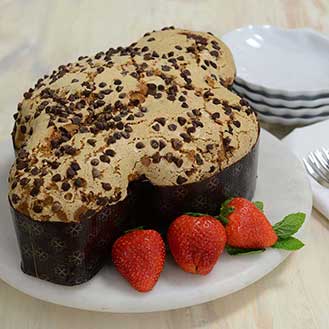 Italian Colomba Cake with Chocolate