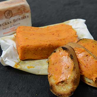Bordier Churned Butter in a Bar, Salted - with Espelette Pepper