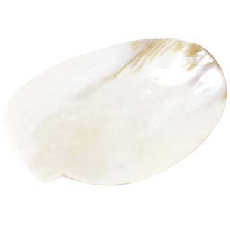 Hand-Carved Mother of Pearl Caviar Serving Plate - 12 cm x 8 cm