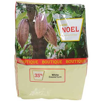 Noel White Chocolate Couverture Pistoles - 35%, Pembe