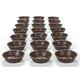 Dark Chocolate Mini Cup, Fluted - 1.8 Inch