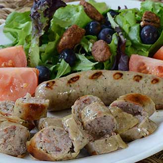 Pheasant Sausages with Cognac