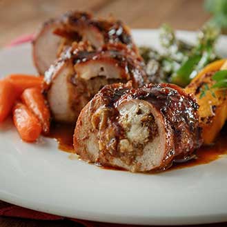 Pork Tenderloin Stuffed With Gorgonzola and Cognac Figs Recipe