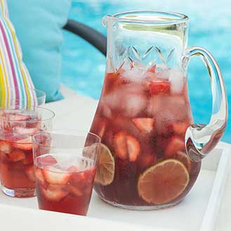 Rose Water, Lime and Strawberry Wine Sangria Recipe