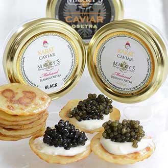 Russian Osetra and Russian Osetra Karat Caviar Taster Set