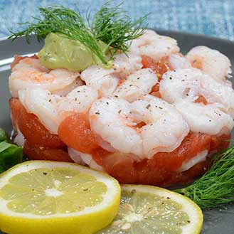 Shrimp and Poached Tomato Salad Recipe