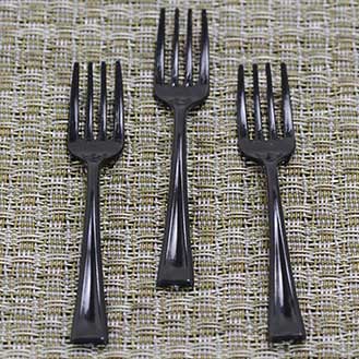 Forks - Black Plastic