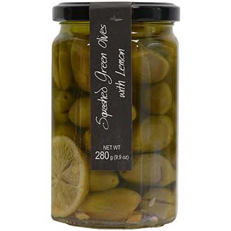 Squashed Green Olives with Lemon