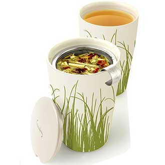 Tea Forte Kati Loose Tea Cup - Spring Grass White