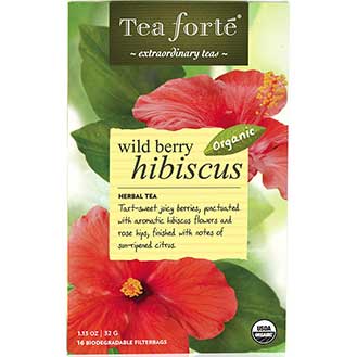 Tea Forte Wild Berry Hibiscus Herbal Tea - 16 Filterbags