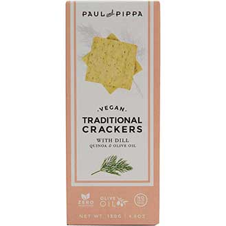 Traditional Crackers with Dill, Quinoa and Olive Oil, Vegan