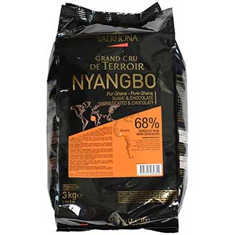 Valrhona Dark Chocolate Pistoles - 68% - Nyangbo (Ghana)