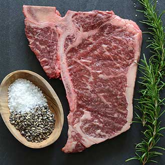 Wagyu Beef T-Bone Steaks, MS3